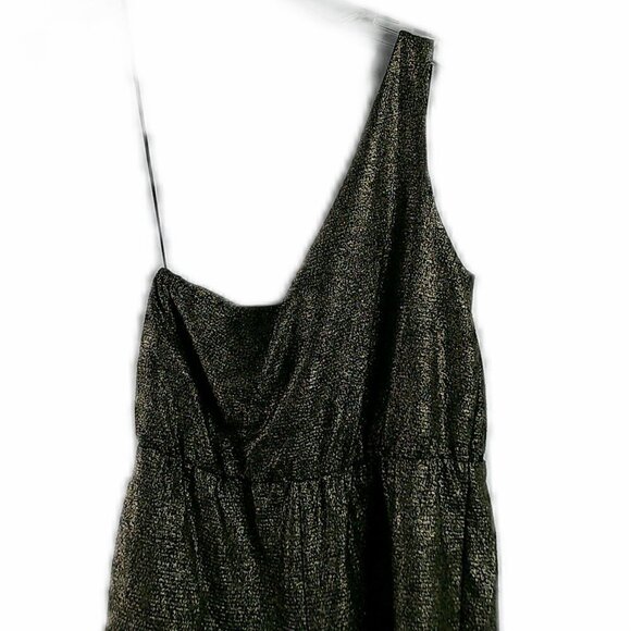 Silence + Noise - One Shoulder Gold/Black Romper - Small - Picture 2 of 6